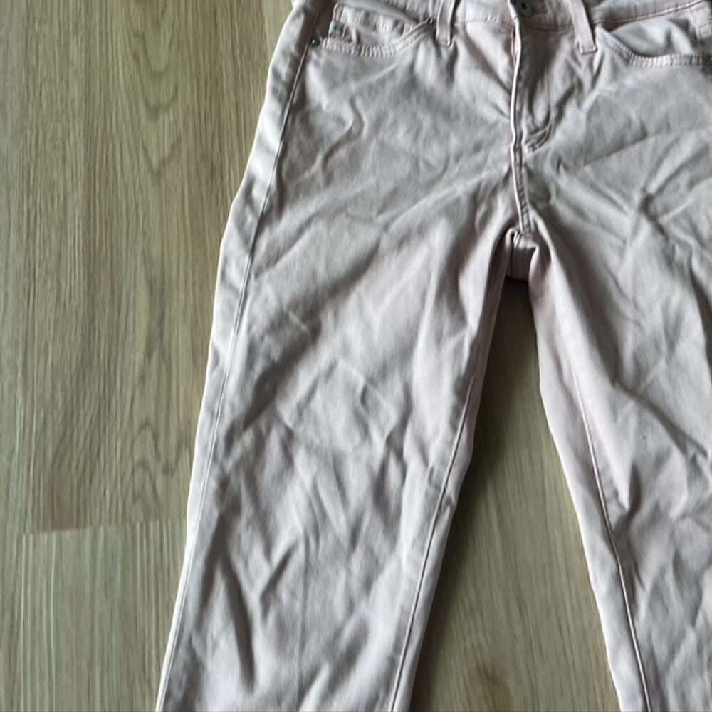 Ag Adriano goldschmied prima crop Powder pink midrise cigarette crop Size 25R - Picture 3 of 9
